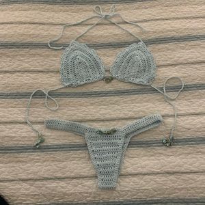 🐬 Baby Blue Crochet Bikini 🐬